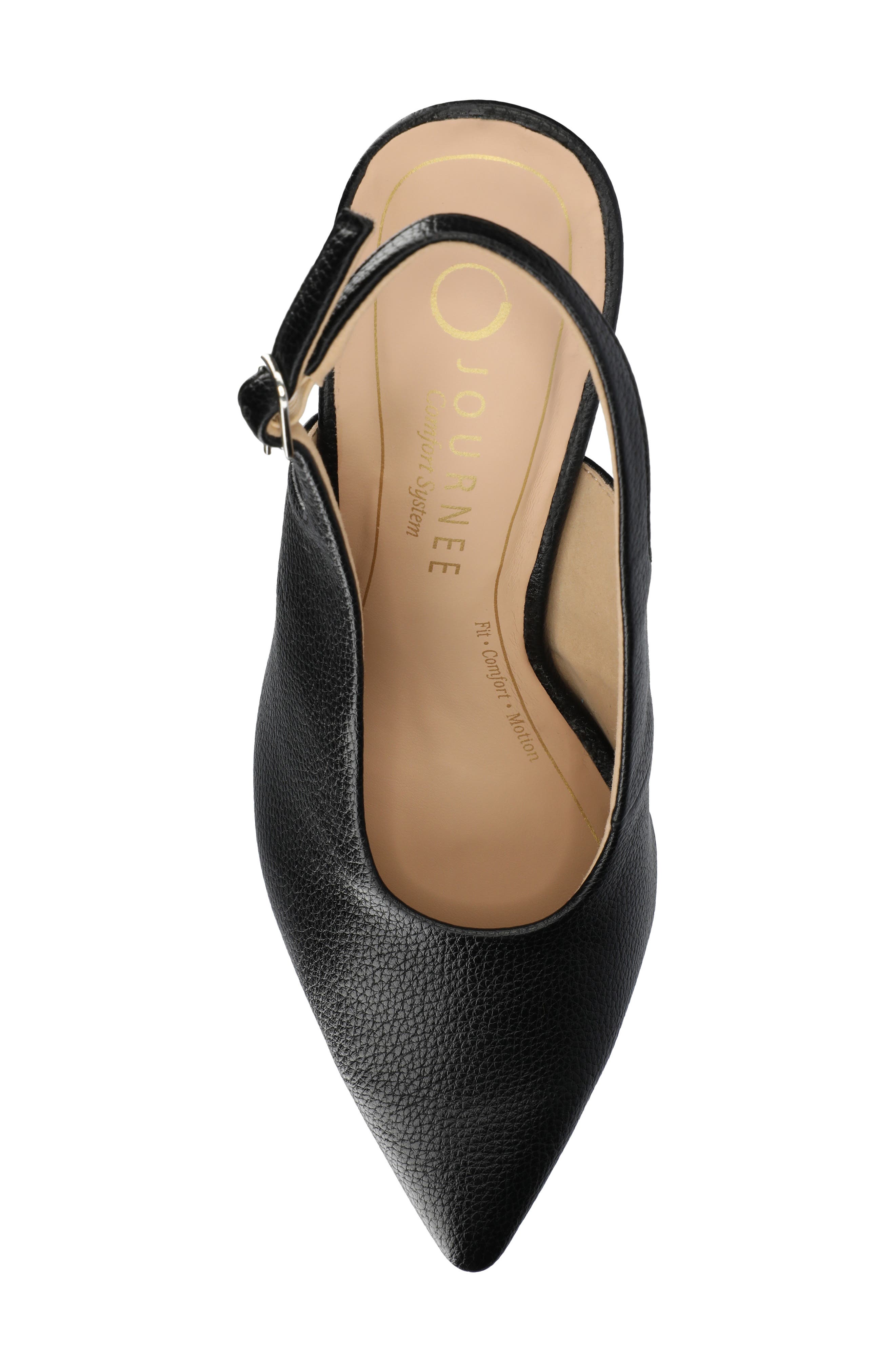 Verena Pointed Toe Slingback Pump, Alternate, color, BLACK