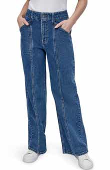 DKNY Jeans High Waist Wide Leg Carpenter Jeans