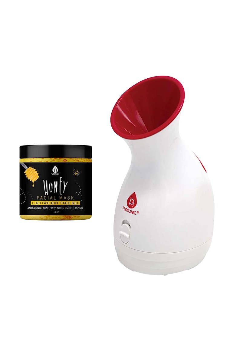 Facial Steamer & Honey Face Mask, Main, color, Multicolor