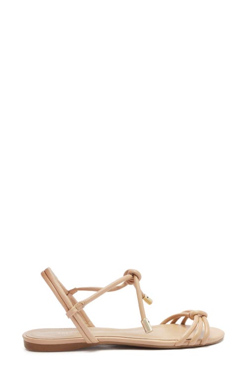 Arezzo Camila Ankle Strap Sandal In True Sand Leather