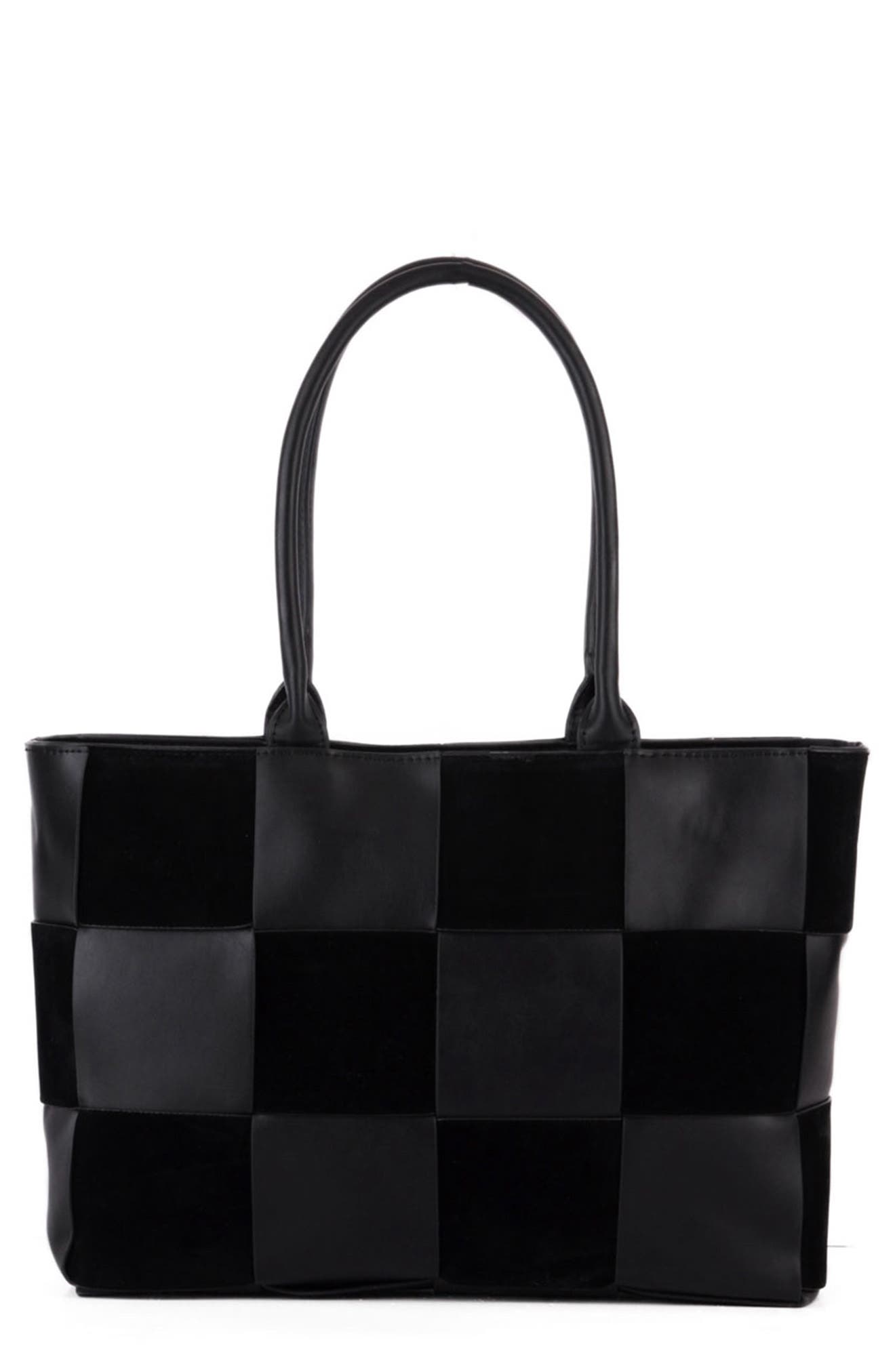 MOST WANTED USA Woven PU Tote Bag, Main, color, 