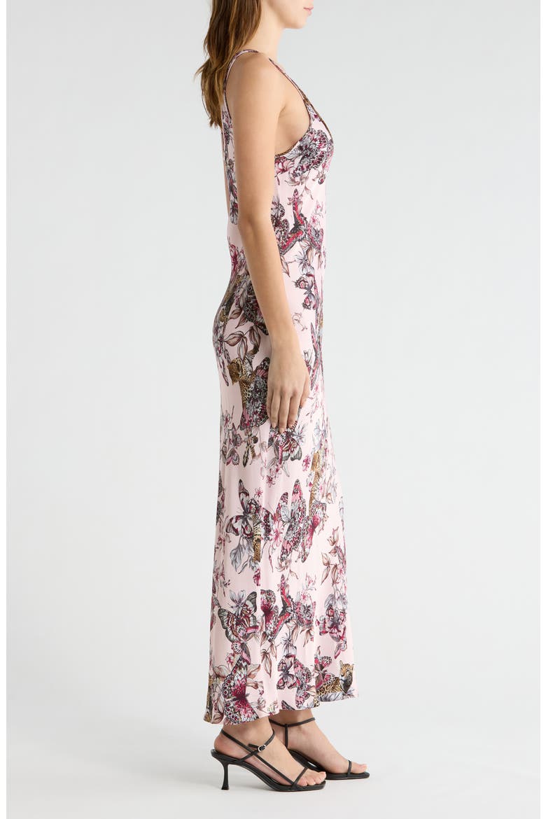 Akiya Butterfly Jungle Print Satin Slipdress, Alternate, color, NECTAR PINK MULTI BUTTERFLY