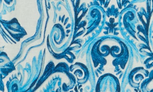 Parker The Willa Linen Blend Midi Dress In Blue