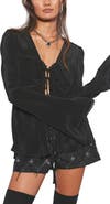 Free People Bali Bell Sleeve Tie Front Top