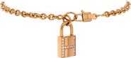 Pre-Owned Hermes Amulettes Cadenas Pendant Bracelet 18K Rose Gold with Diamonds