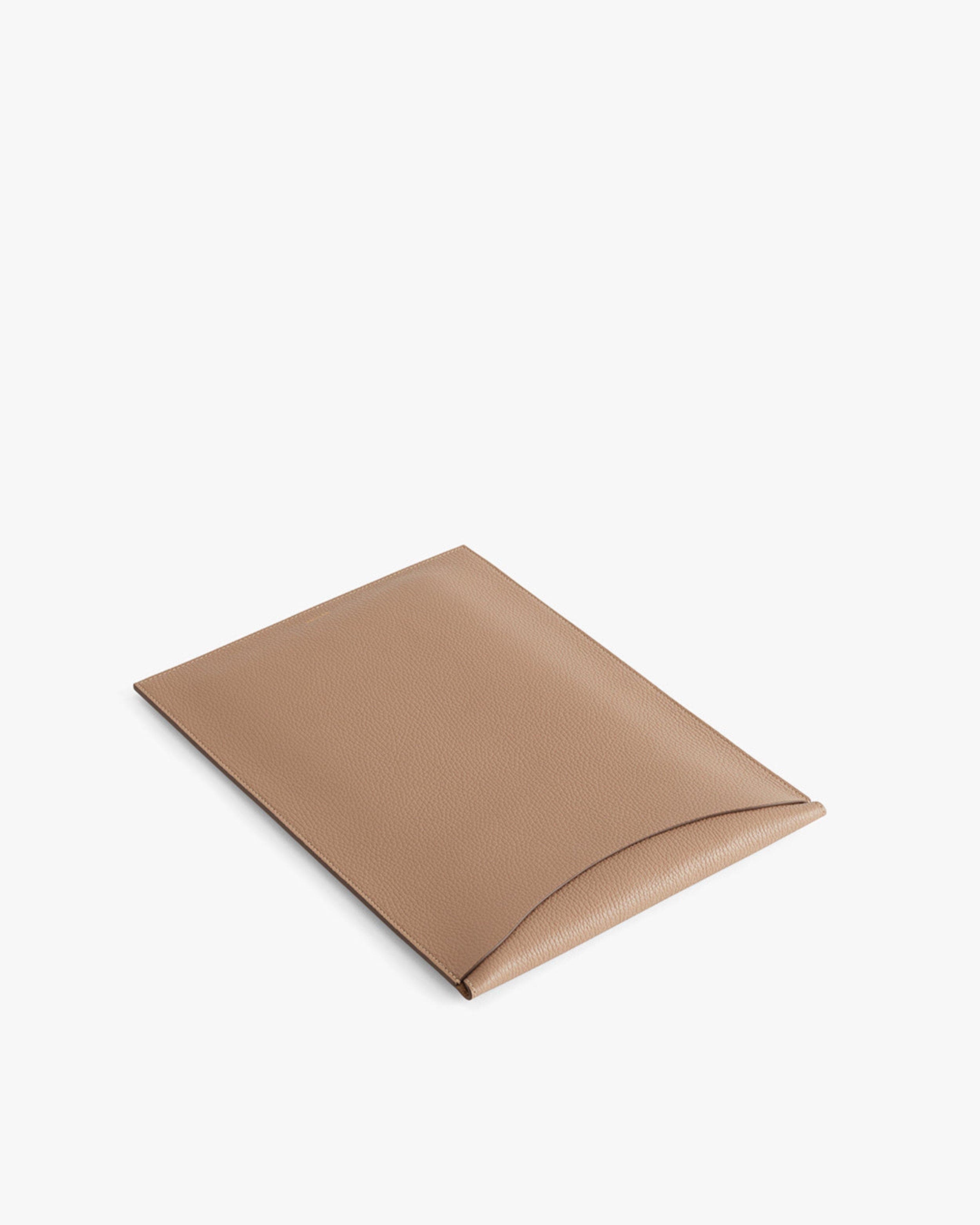 Cuyana Convertible Leather Laptop Sleeve 15-16-inch, Alternate, color, Cappuccino