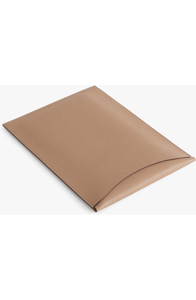 Cuyana Convertible Leather Laptop Sleeve 15-16-inch, Alternate, color, Cappuccino