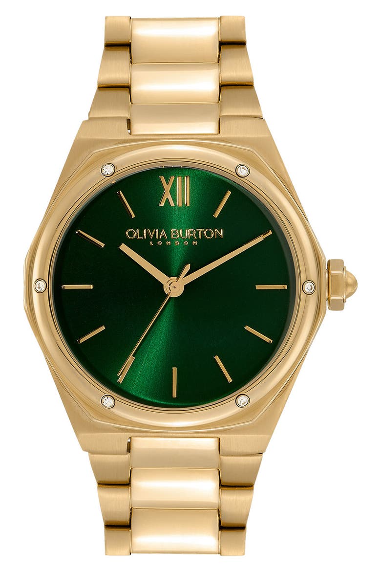 Sports Luxe Hexa Bracelet Watch, 33mm, Main, color, GREEN