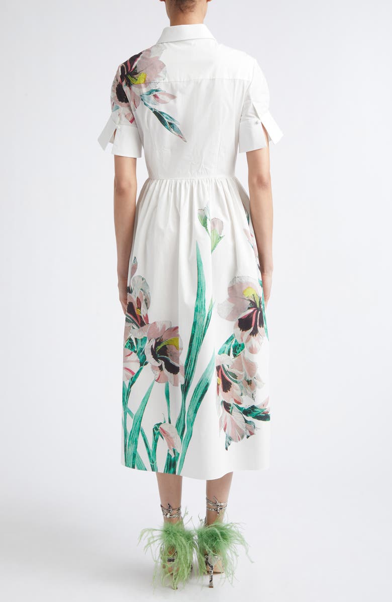 Erdem Floral Print Cotton Midi Shirtdress, Alternate, color, 