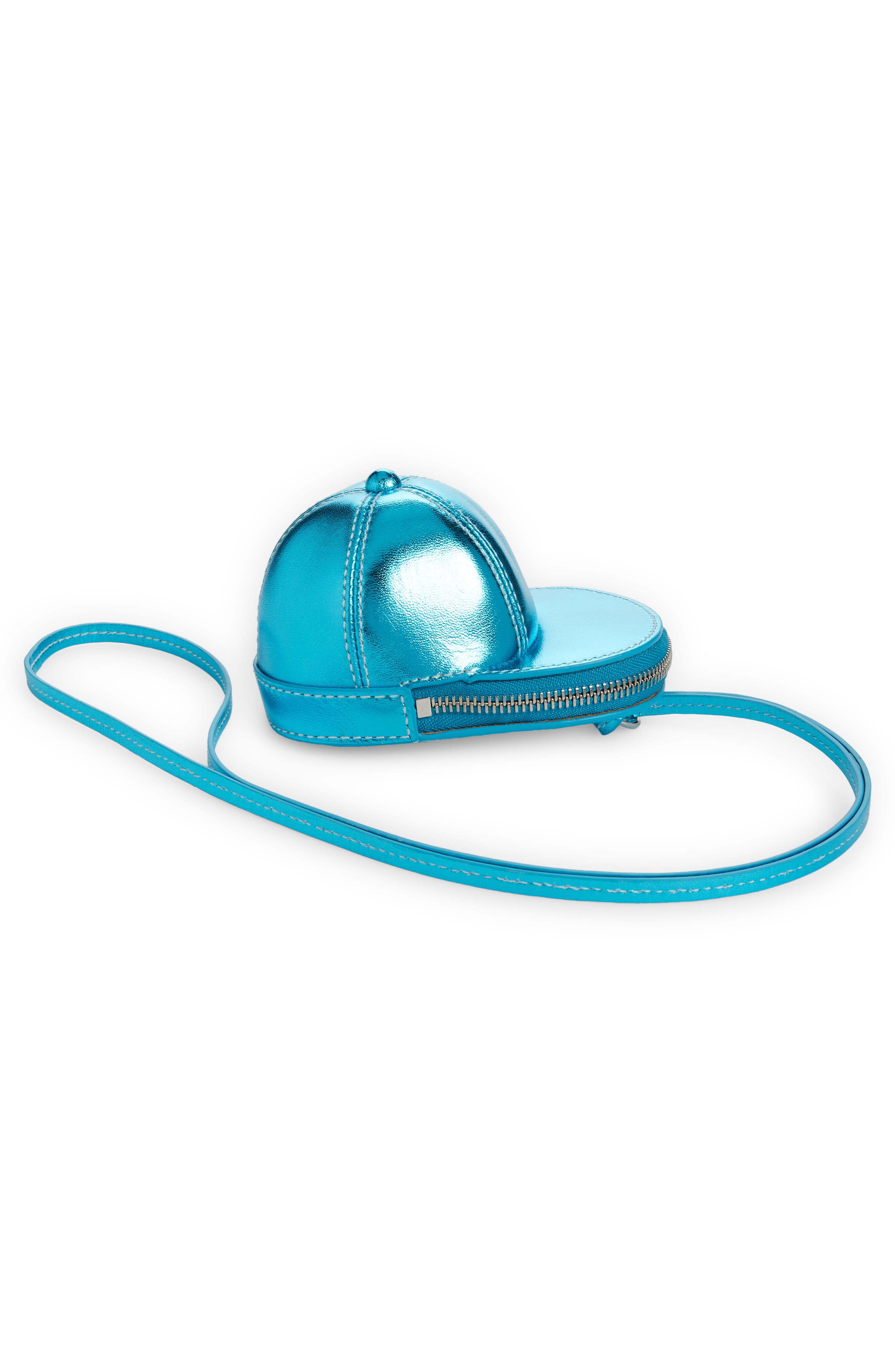 JW Anderson Nano Metallic Leather Cap Bag, Alternate, color, 