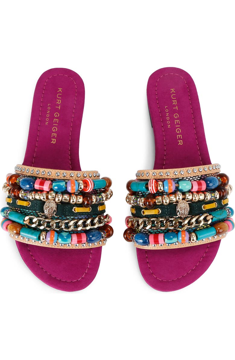 Kurt Geiger London Southbank Beaded Slide Sandal, Alternate, color, Open Pink