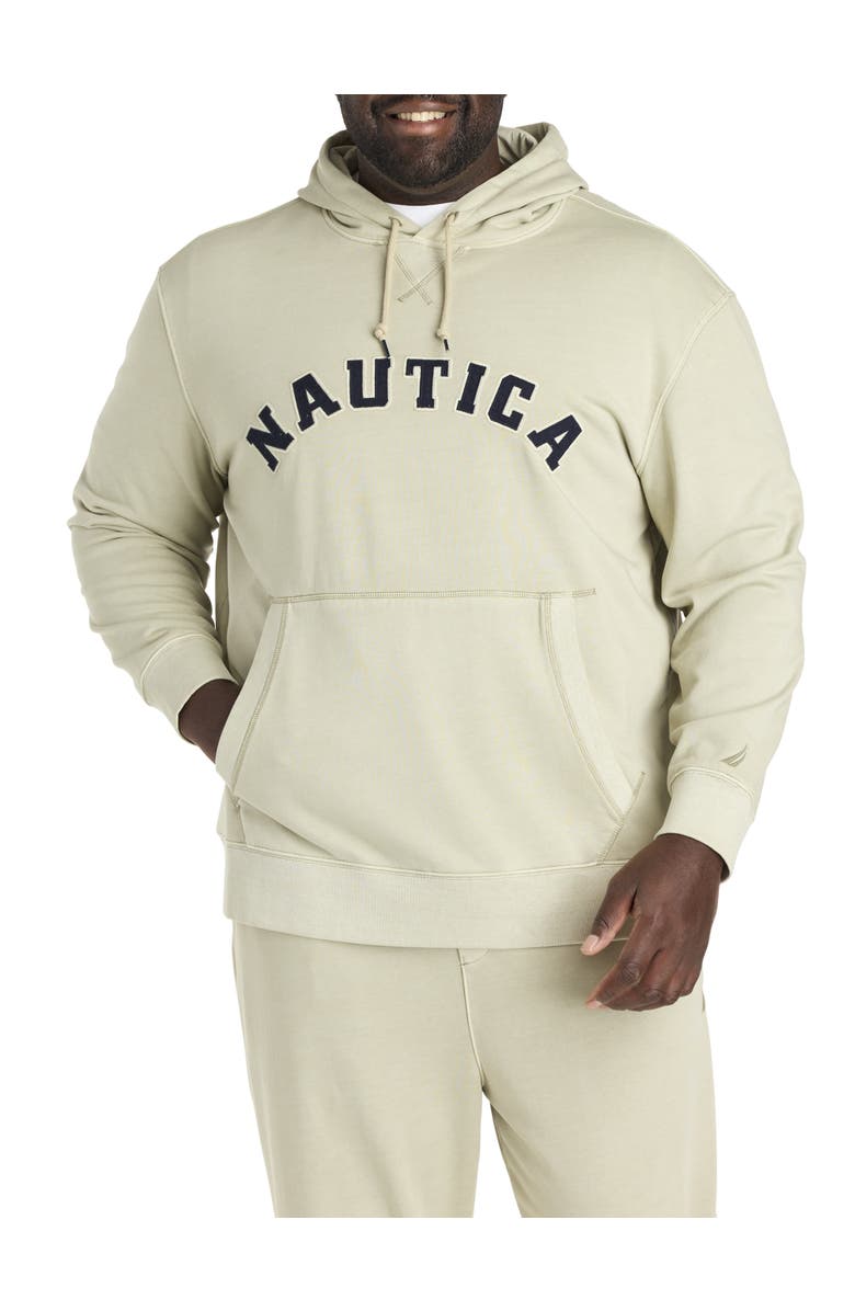 Nautica Big & Tall Signature Terry Pullover Hoodie, Main, color, Antiquity Tan