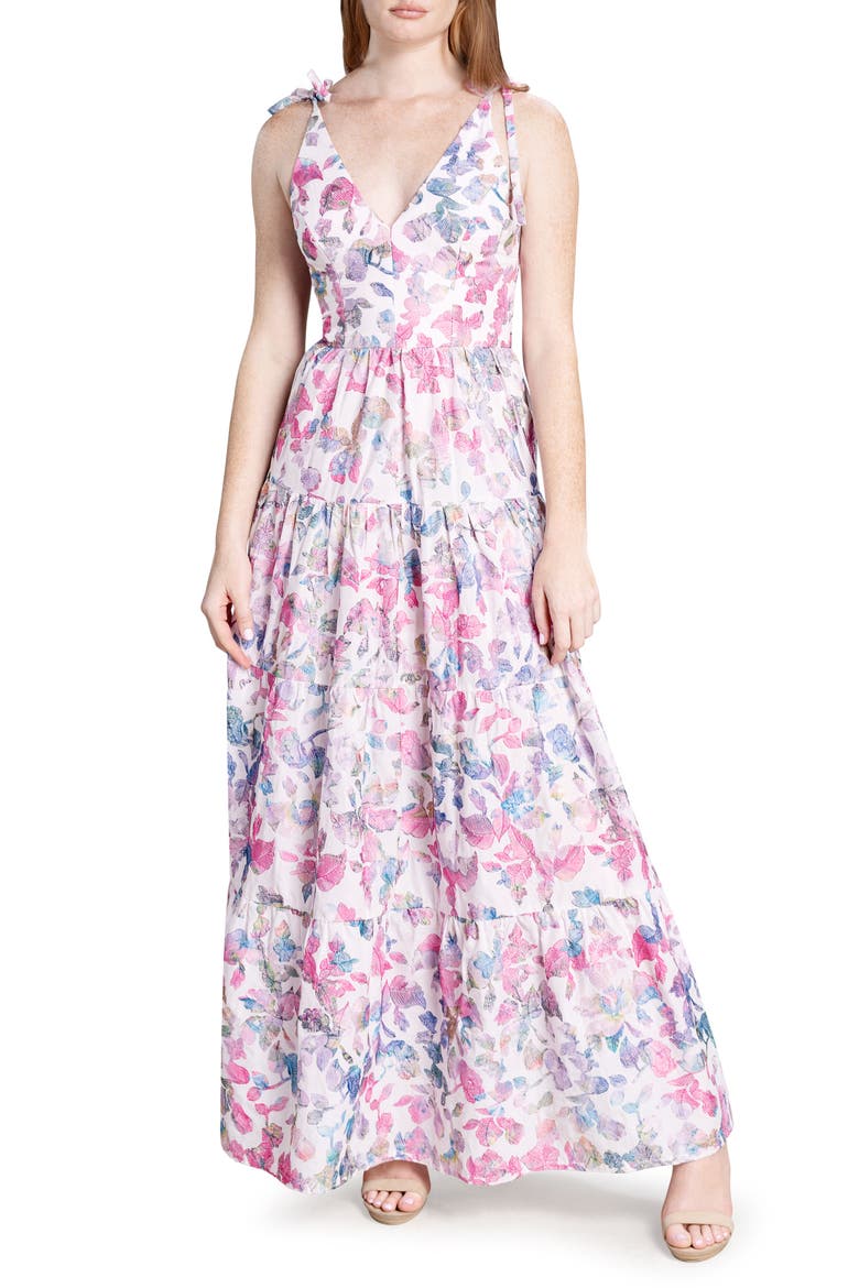 Pearl Floral Cotton Dress, Main, color, SOFT PINK MULTI
