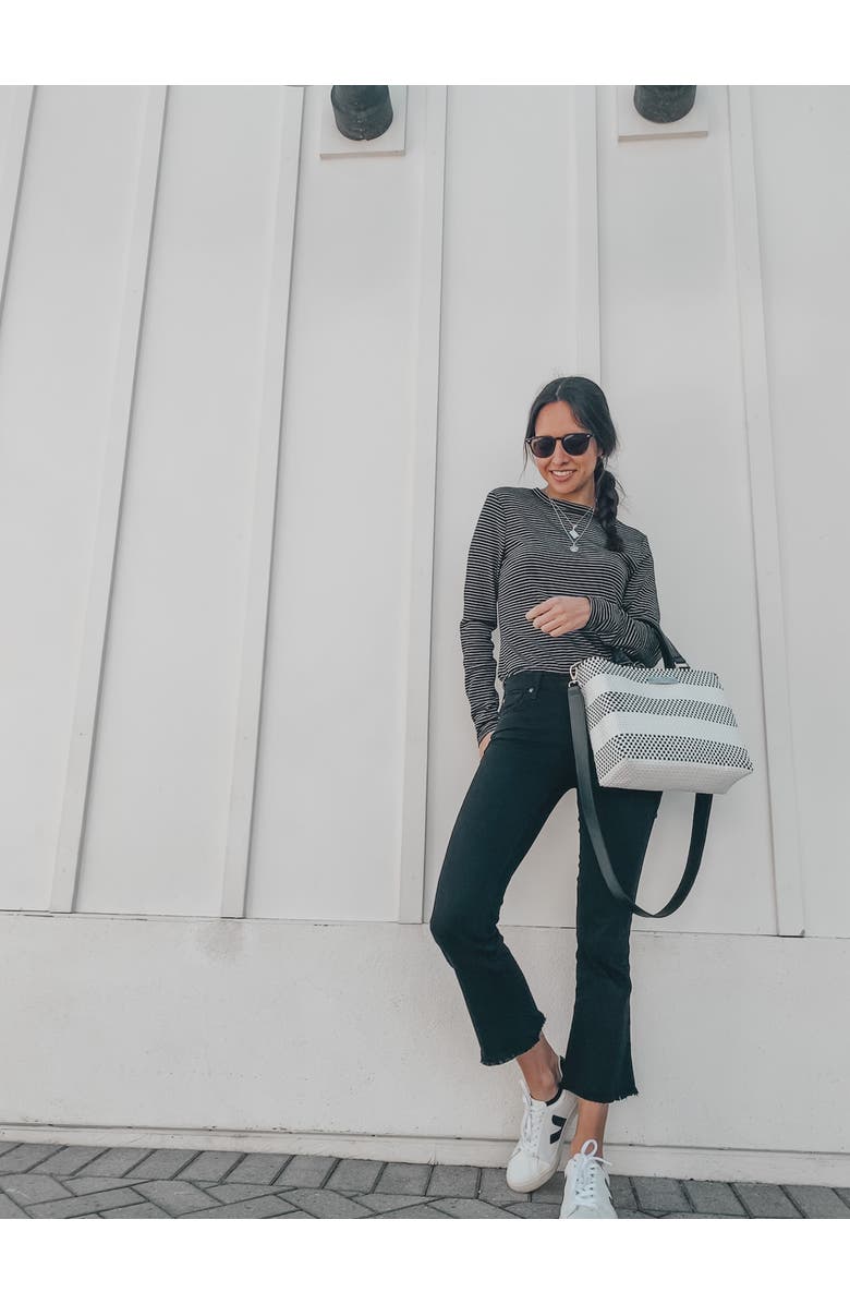 Tin Marin Lolo Medium Woven Crossbody Drawstring Bag, Alternate, color, Black