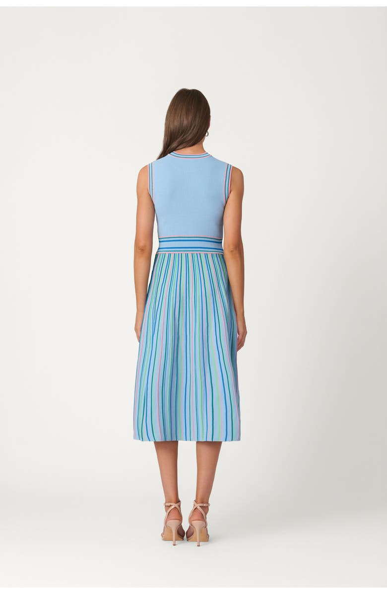 Shoshanna Maidstone Stripe Knit Crosby Dress, Alternate, color, Sky Blue