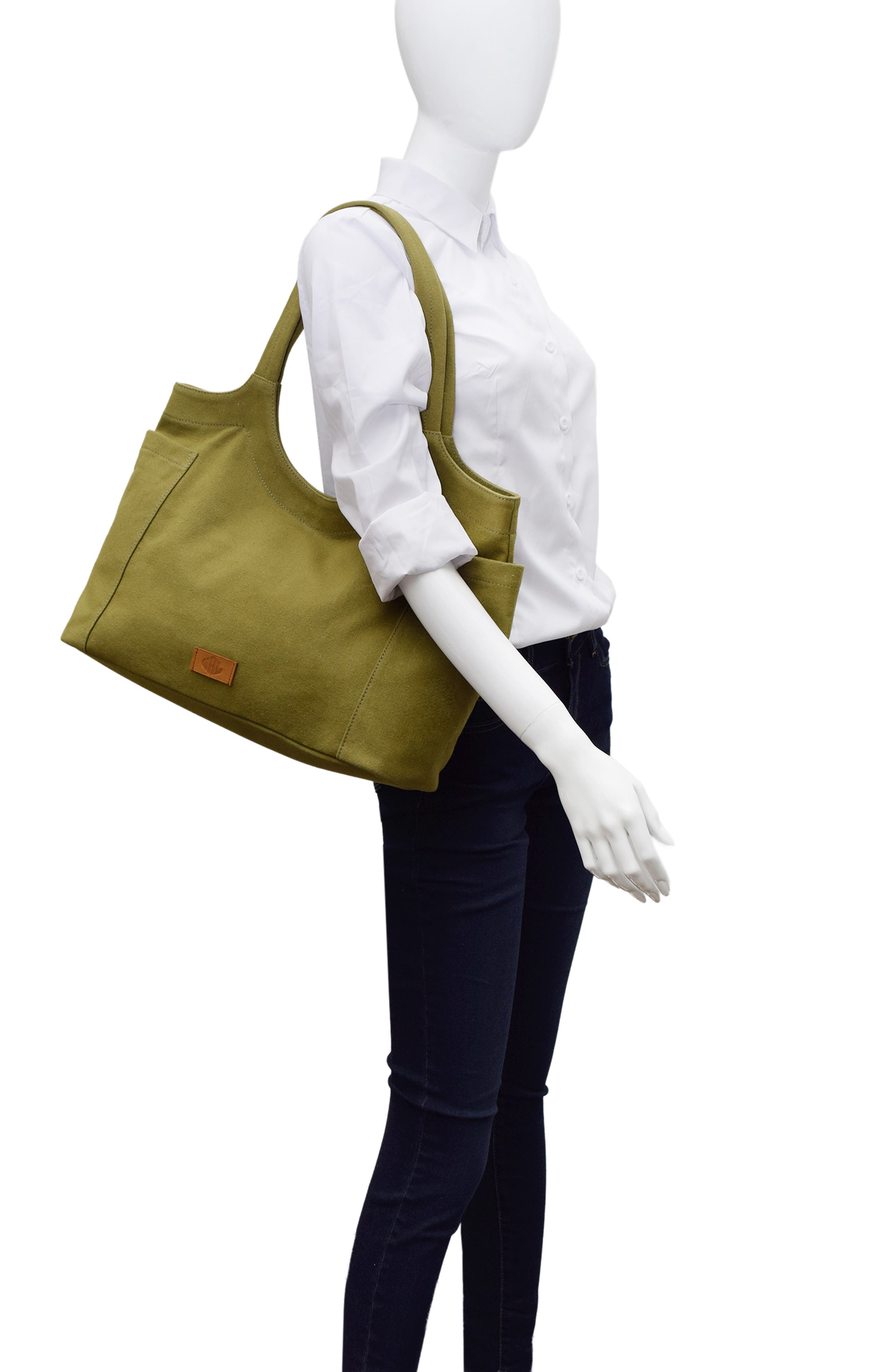 New Amsterdam Leatherworks Annika Tote Bag, Alternate, color, Olive