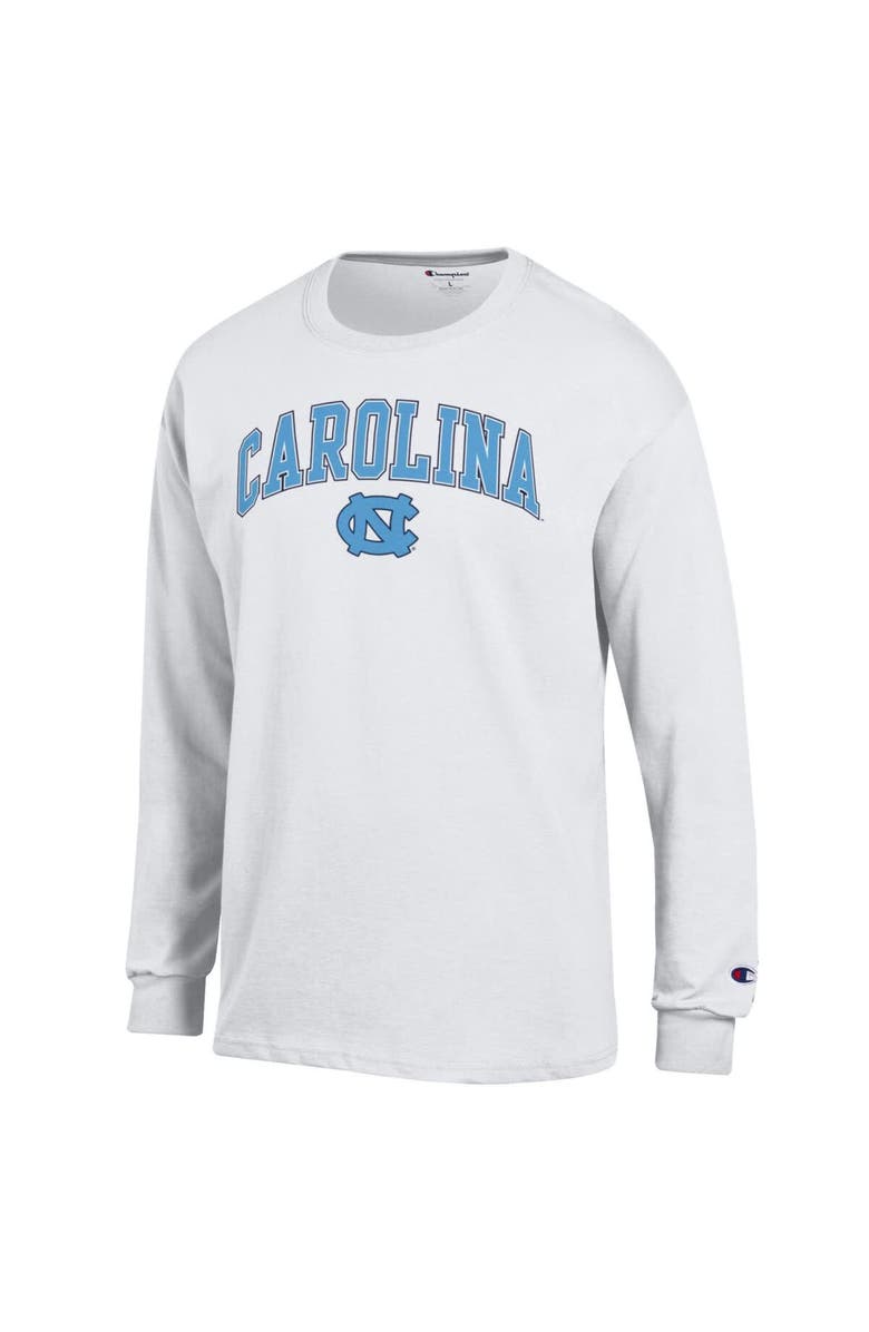 Champion Men's Champion  White North Carolina Tar Heels Arch Over Logo Long Sleeve T-Shirt, Alternate, color, White