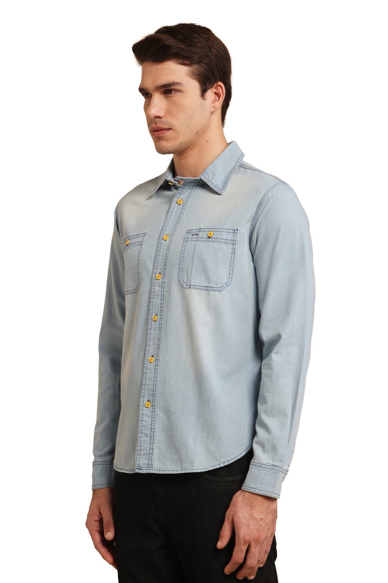 Men's Denim Shirt, Alternate, color, Light Indigo