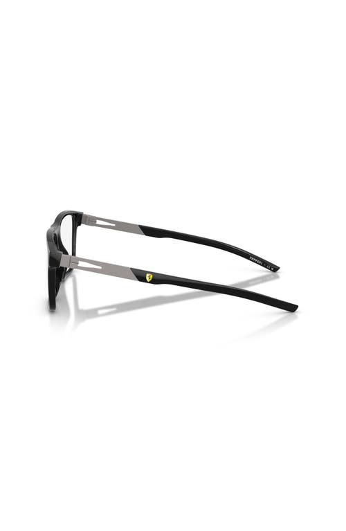 Scuderia Ferrari 53mm Rectangle Optical Glasses In Black