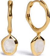 Monica Vinader Odyssey Stone Drop Hoop Earrings