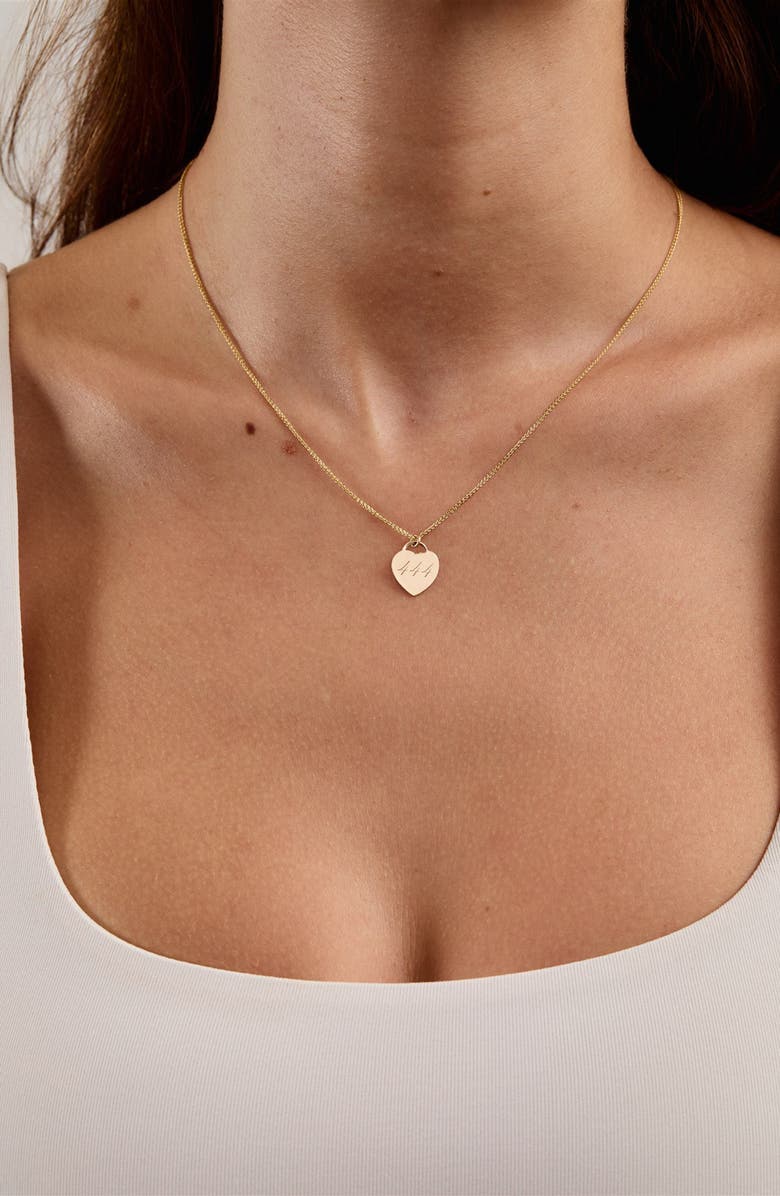 Set & Stones Alice Angel Numbers Pendant Necklace, Alternate, color, Gold / 111