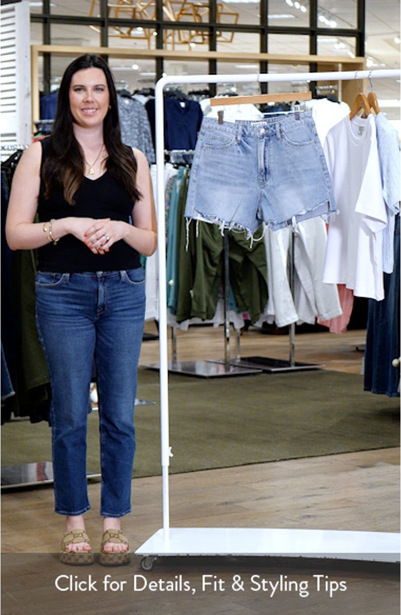 Kelly High Waist Cutoff Denim Shorts, sales video thumbnail