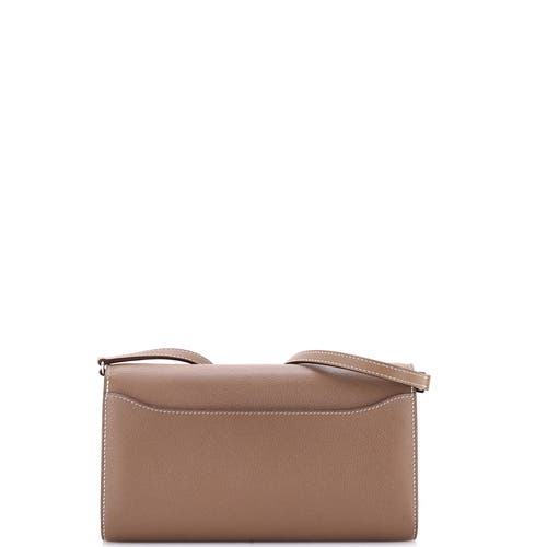 Pre-owned Hermes Hermes Constance To Go Wallet Evercolor In Brown