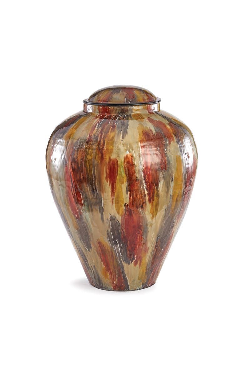 Napa Home & Garden Carnelian Lidded Urn Large, Main, color, Brown