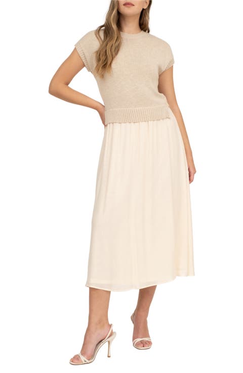 Mixed Media Maxi Dress