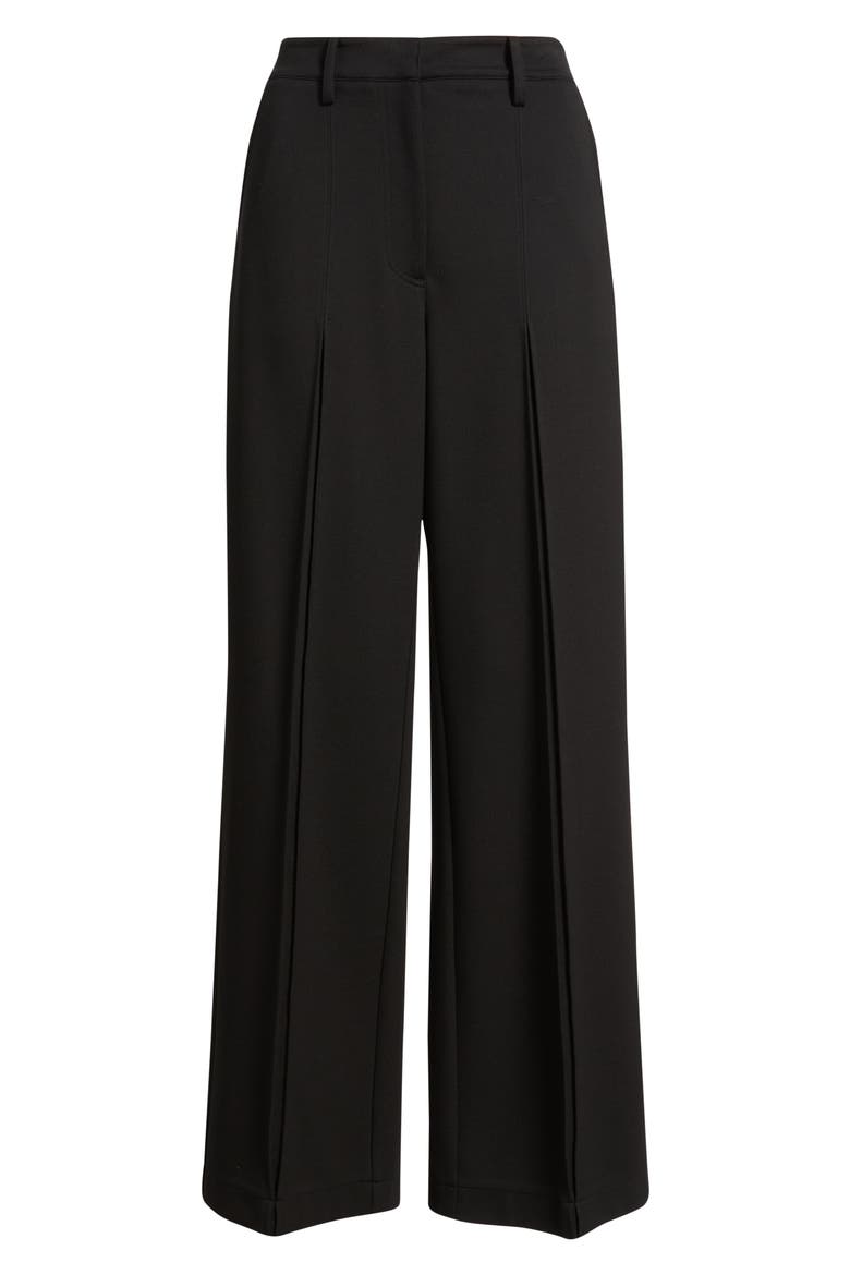 The Saddy Inverted Pleat Wide Leg Pants, Alternate, color, NOIR