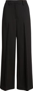 Elie Tahari The Saddy Inverted Pleat Wide Leg Pants