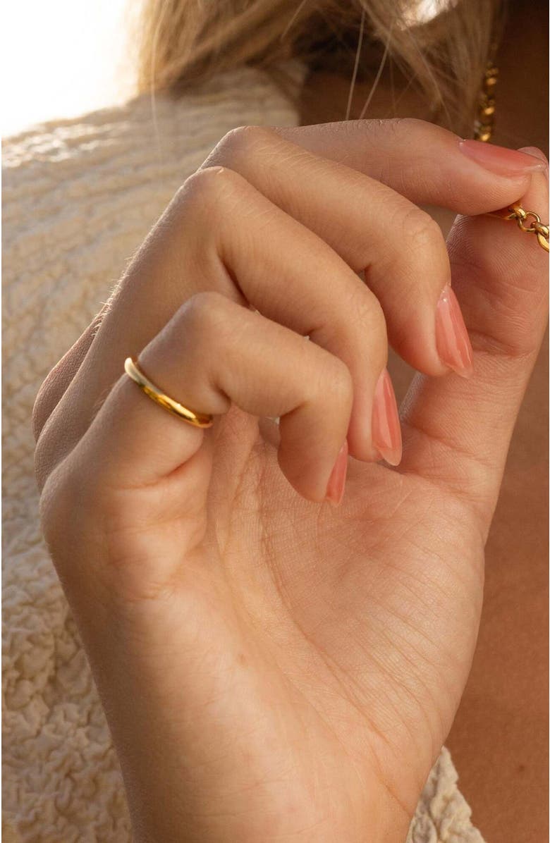 Mantra Pinky Promise Ring, Alternate, color, Yellow Gold