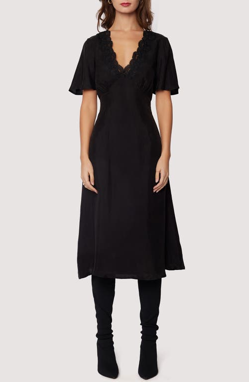 Lost + Wander Lauretta Midi A-Line Dress in Black 