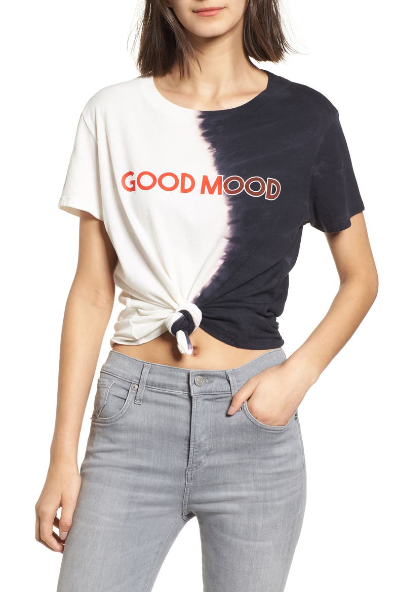 Good Mood Tie Dye Tee, Main, color, BLACK/ WHITE