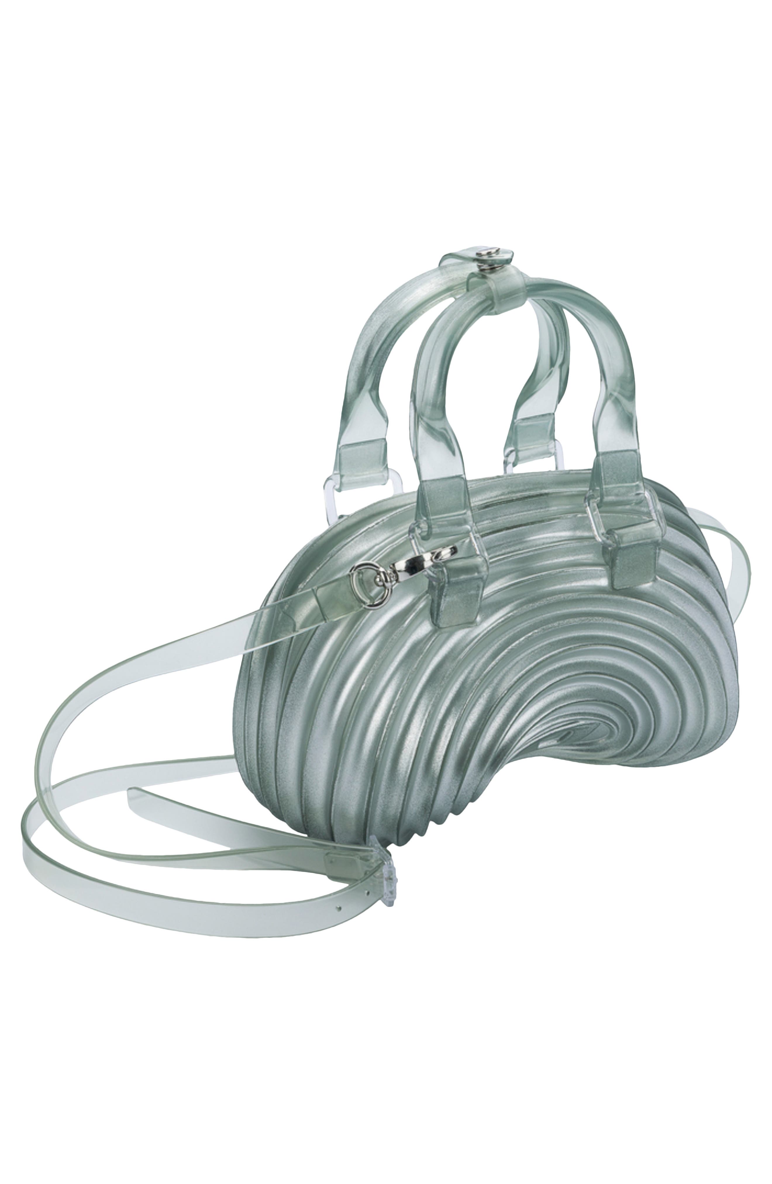 x Diesel Quantum Dome Shoulder Bag, Alternate, color, TRANSPARENT BLUE/ SILVER
