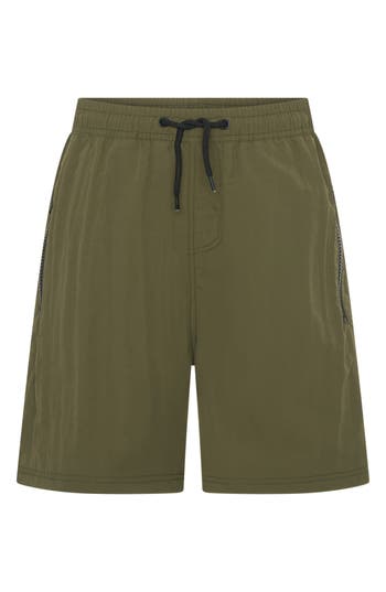 Tiny Tribe Kids' Hybrid Cargo Shorts In Green