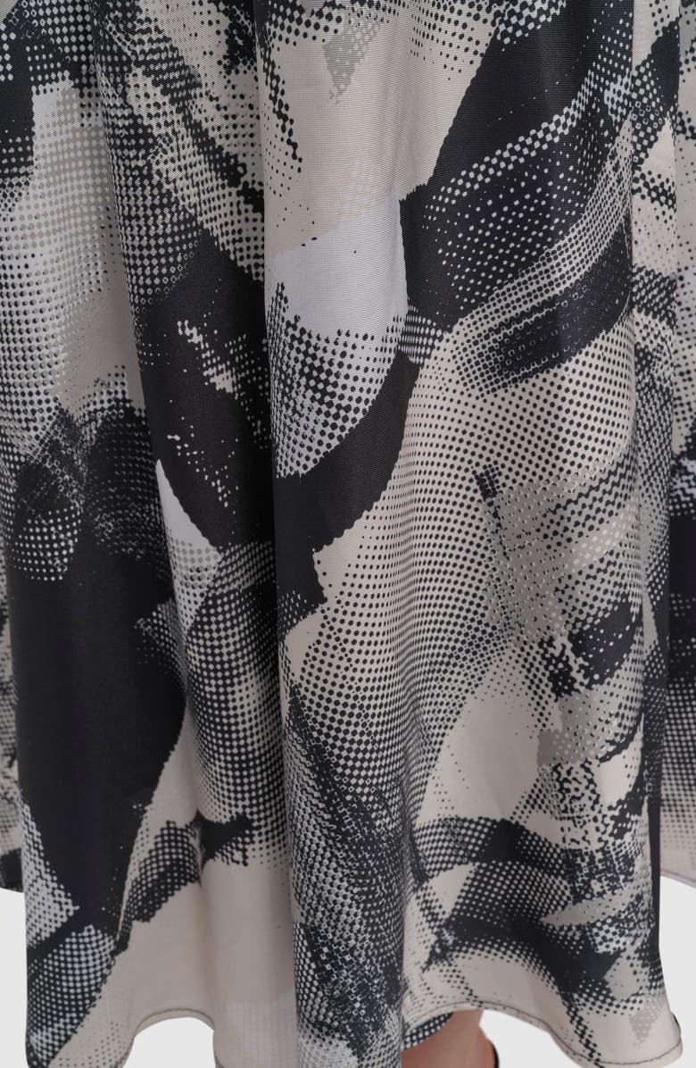 DKNY Mixed Media Dress, Alternate, color, Black Skyline