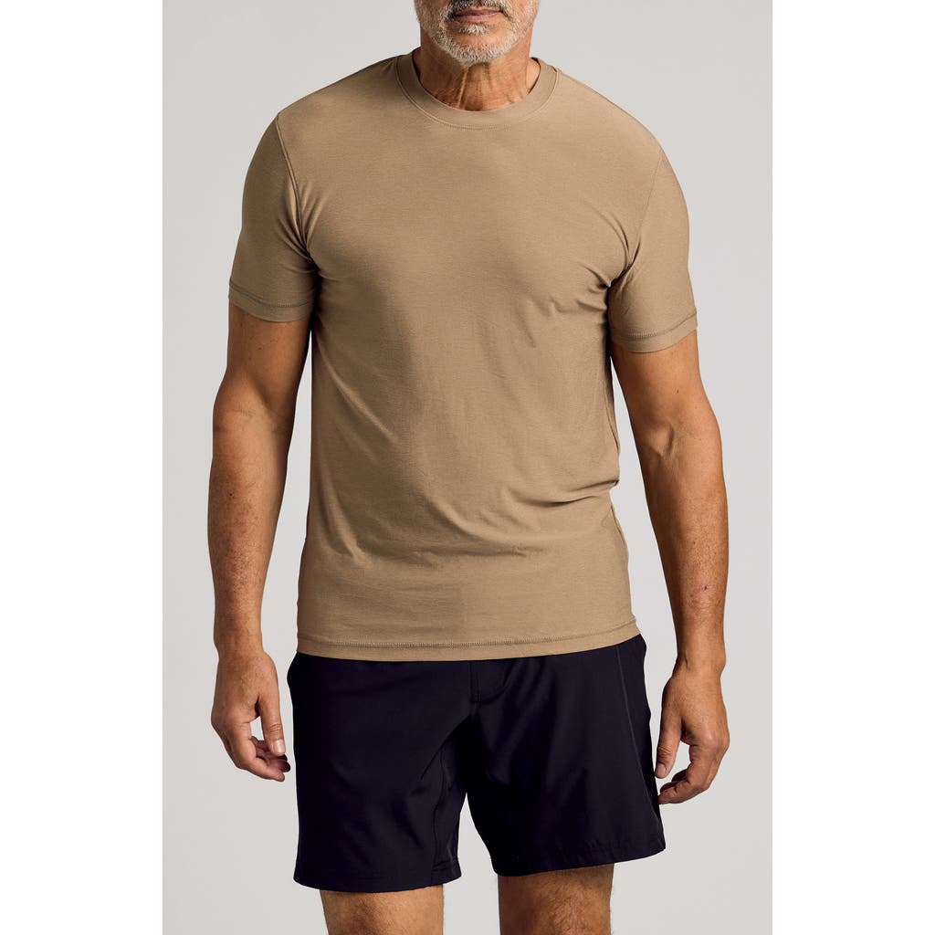 True Classic Active Trim Fit Performance T-shirt In Brown
