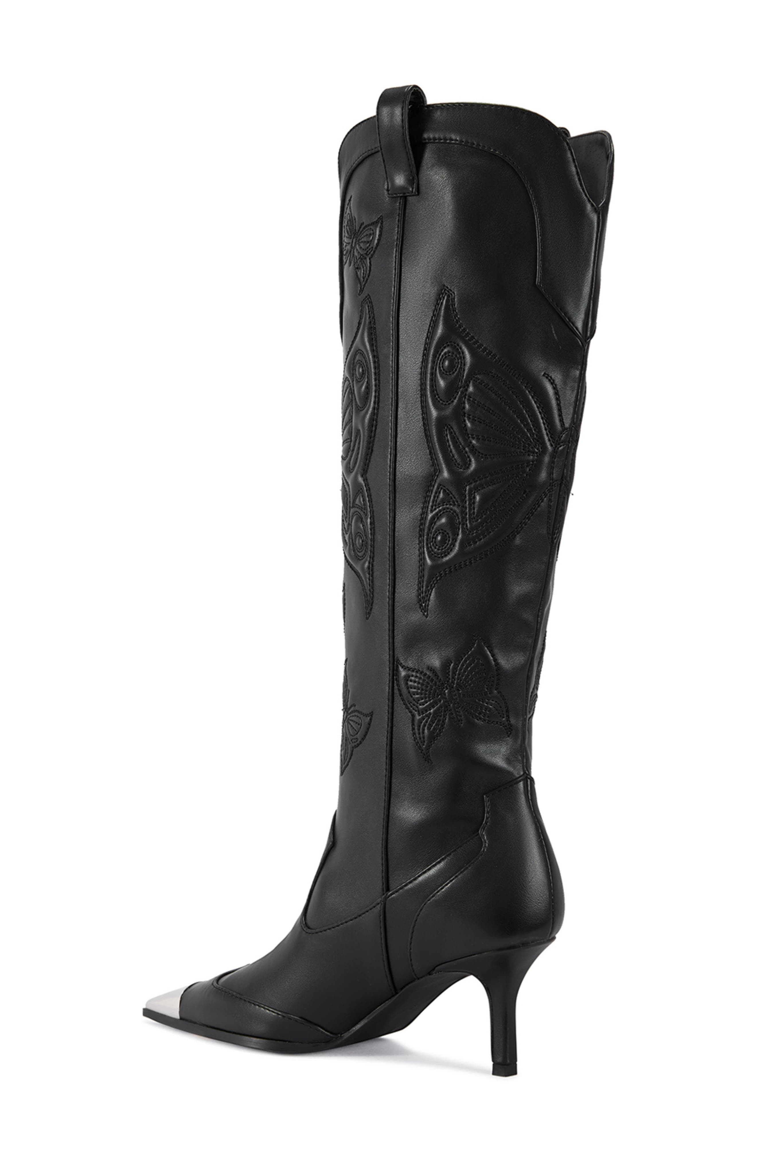 AZALEA WANG Floryan Knee High Western Boot, Alternate, color, 