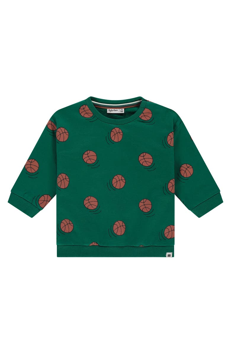 BABYFACE Allover Basketball Sweatshirt, Main, color, Turtle