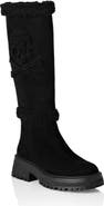 PHILIPP PLEIN Mid Flat Boots Skull & Bones Women