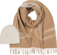 Lauren Ralph Lauren Equestrian Scarf & Beanie Set