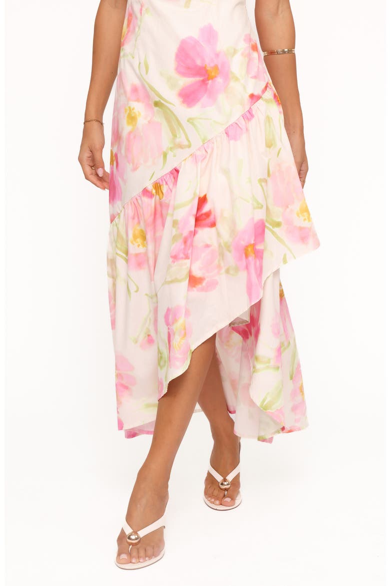 Zula Floral Sleeveless Cotton Maxi Dress, Alternate, color, PINK GARDEN FLORAL