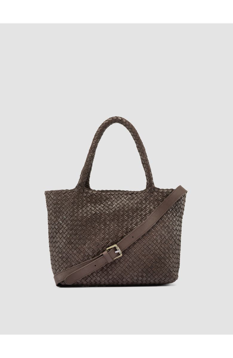 Officine Creative Raquel 001 Hand-Woven Shoulder Bag, Main, color, Brown