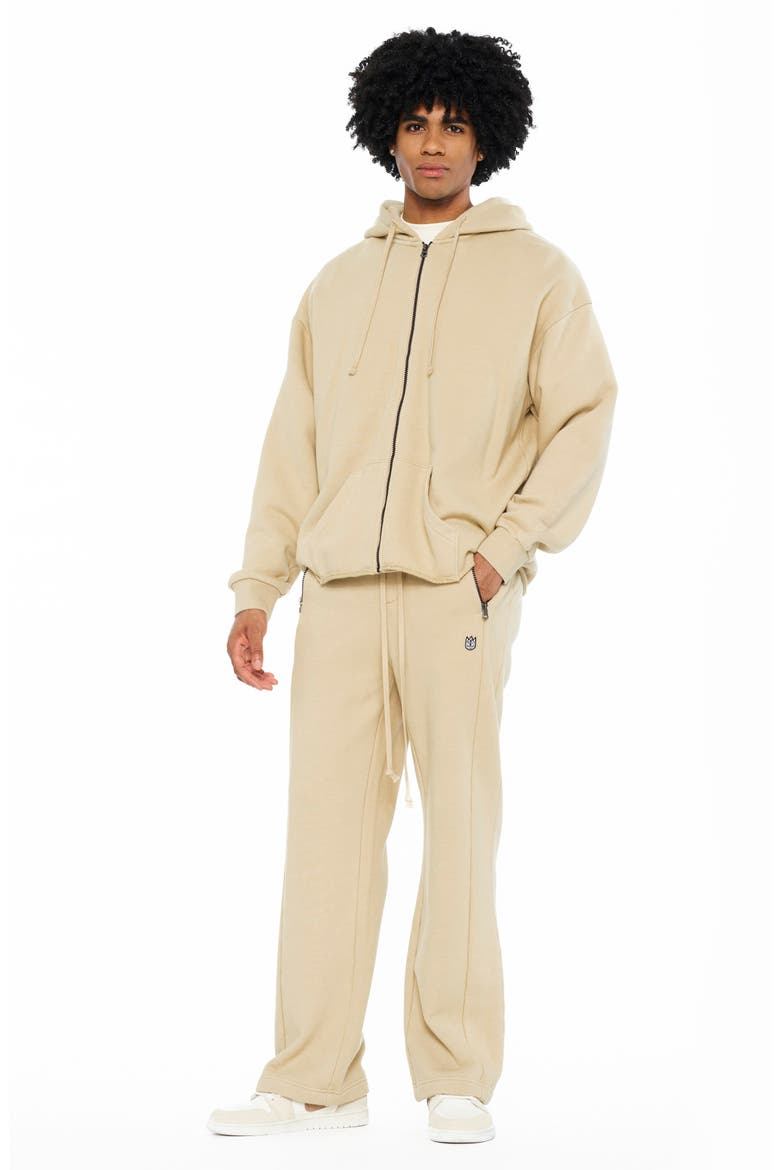 620-Gram French Terry Full Zip Hoodie, Alternate, color, CREAM