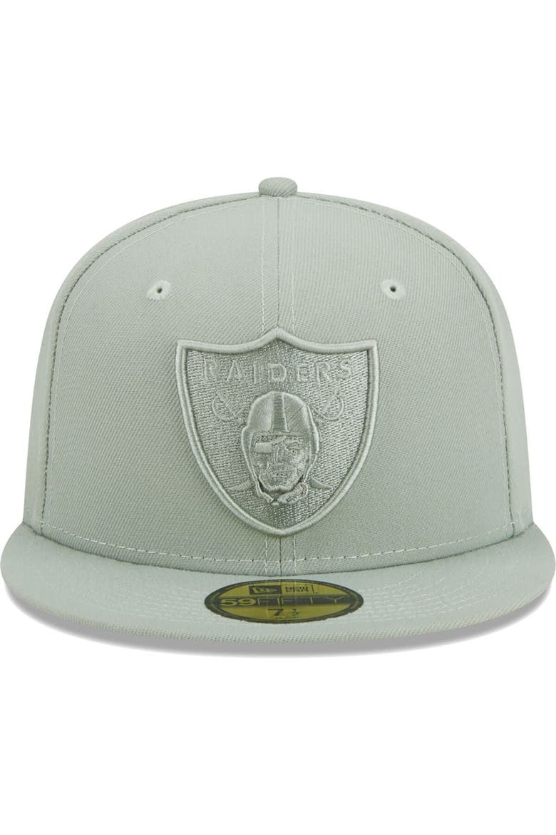 Men's New Era Green Las Vegas Raiders Color Pack 59FIFTY Fitted Hat, Alternate, color, Green
