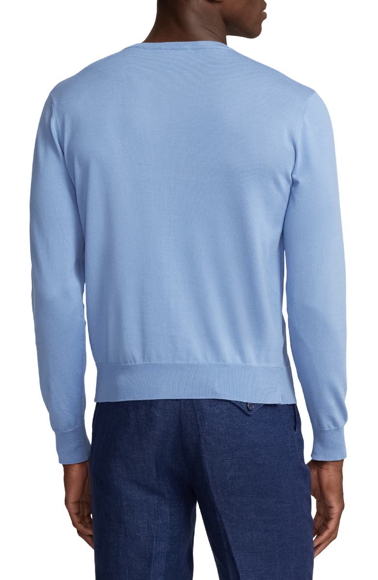 Ralph Lauren Purple Label Cotton Crewneck Sweater, Alternate, color, 