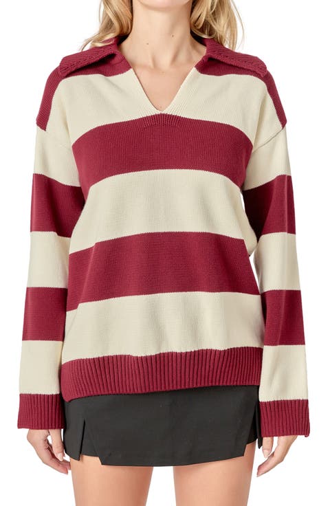 Stripe Cotton Rugby Sweater
