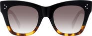 CELINE 50mm Gradient Bold 3 Dot Cat Eye Sunglasses