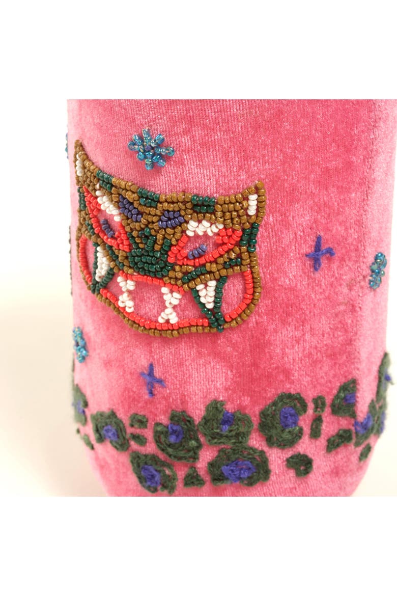 Aravali Hand Finished Glass Vase 4" x 4" Artisan Accent, Alternate, color, Pink